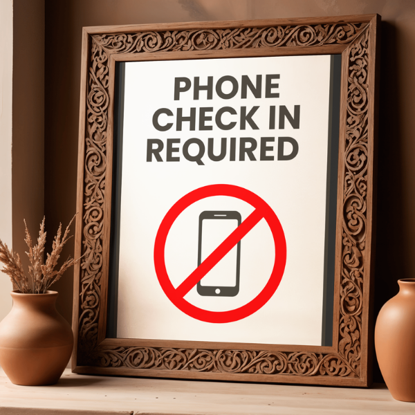 Phone Check-in Required Sign - Printable